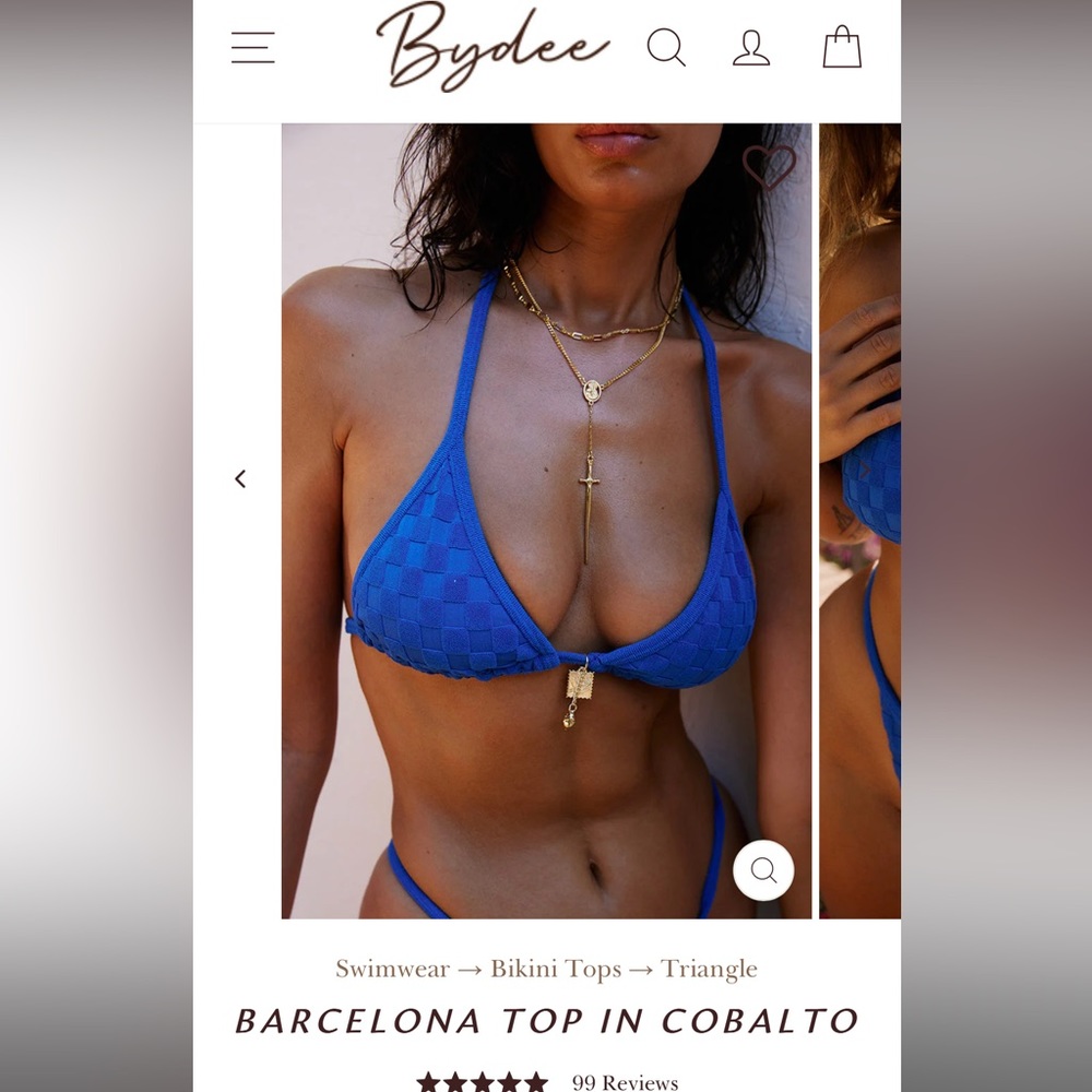 BYDEE NWT bikini top- cobalto